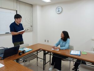 研修中の様子。